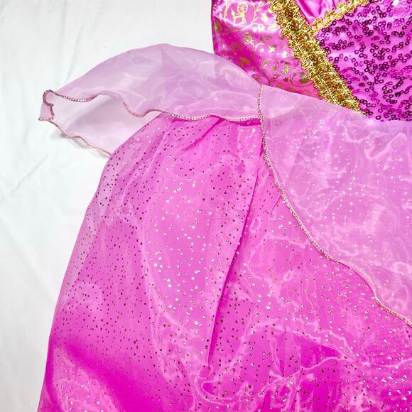 Disney Store Princess Aurora Costume Girls Small 5-6 Sleeping Beauty Pink New - Picture 10 of 16